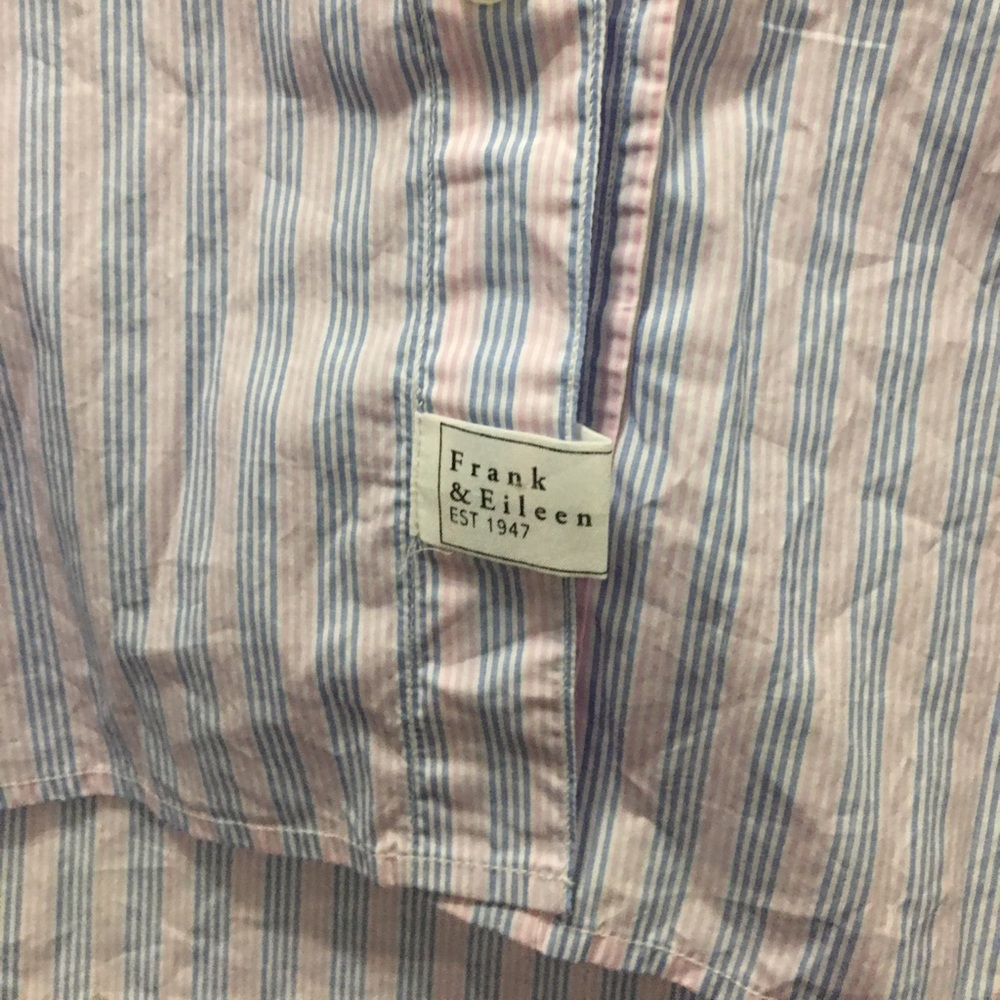 Frank & Eileen pink/blue thin stripe Grayson NWOT - Picture 4 of 13